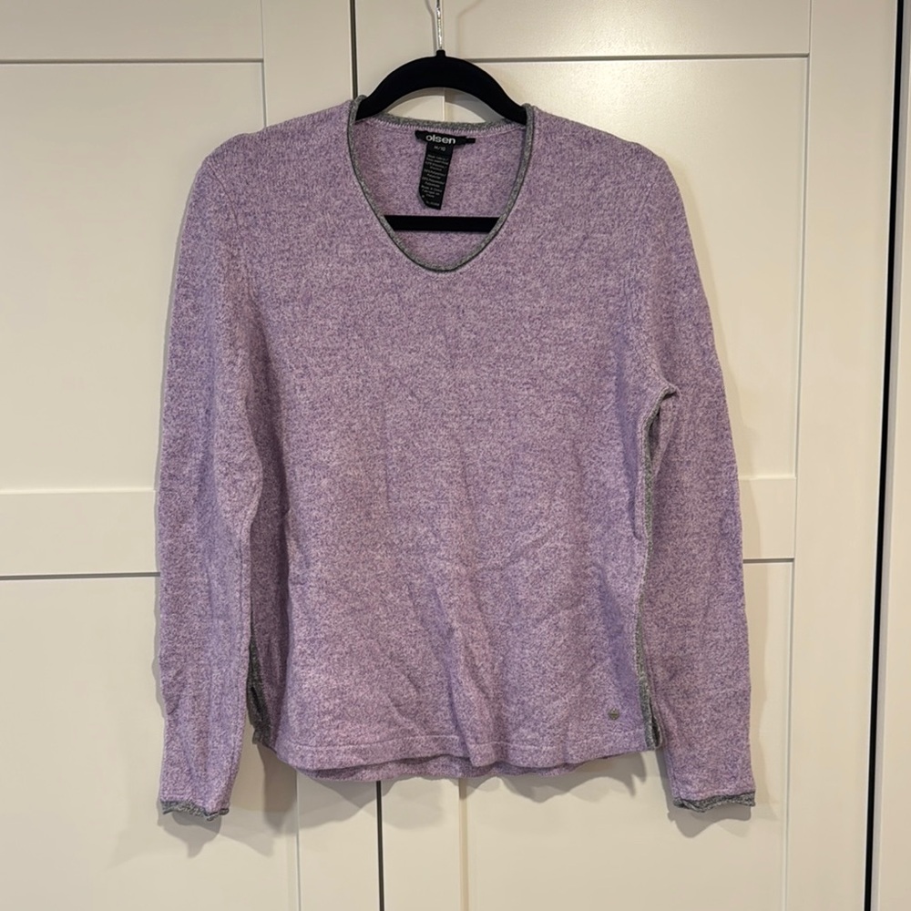 Olsen Sweater-Purple with Grey accents